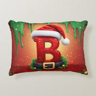 Kerstmuts Letter B Denn Christmas Decoratie 🎄 Accent Kussen