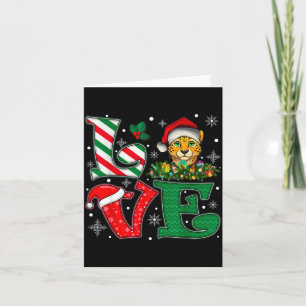 Kerstmuts Liefde Jachtluipaard Dier Kerstman Manne Kaart