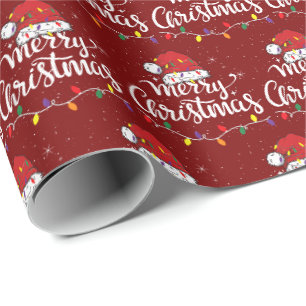 Kerstmuts Merry Christmas Lichtjes Kerstmis Famili Cadeaupapier