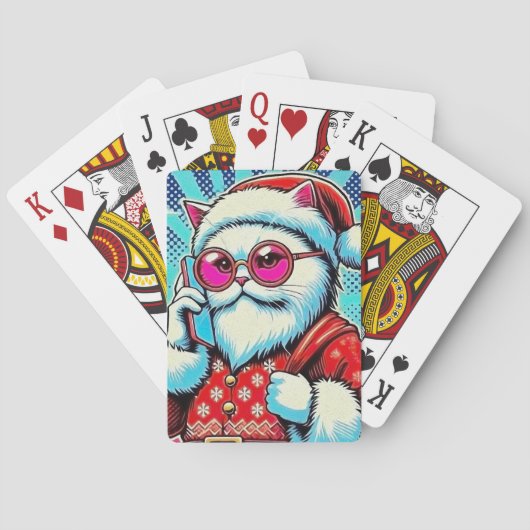 Kerstmuts Pokerkaarten (Achterkant)