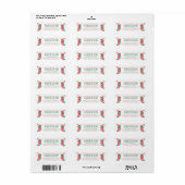 Kerstmuts Retouradreslabel Etiket (Full Sheet)