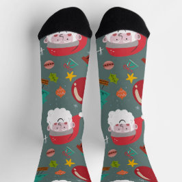 Kerstmuts Sinterklaas Sokken