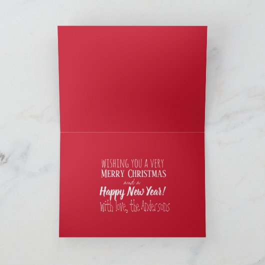 Kerstmuts vouwbare wenskaart kaart (Binnen)