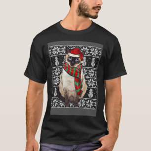 Kerstmuts Xmas Siamese Kat Lelijke Kerstmis T-shirt