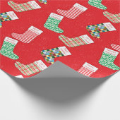 Kerstmutsen grote vakantie verpakkings papier (Hoek)