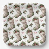 Kerstmutsen Winterbessen Papieren Bordje (Voorkant)