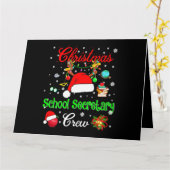 Kerstmutsrendier voor schoolsecretarieel personeel kaart (Gele Bloem)