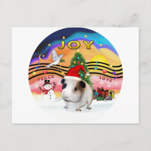 Kerstmuziek 2 - Cavia 1 - hoed Feestdagenkaart