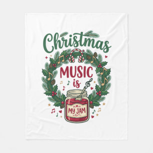 Kerstmuziek Is Jam Pot Dennengroen Krans Hoofdtele Fleece Deken