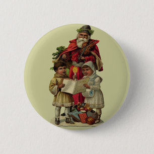 kerstmuziek ronde button 5,7 cm
