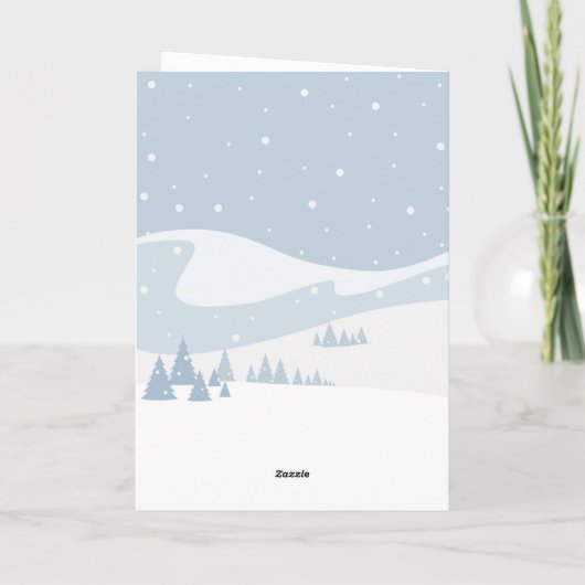 Kerstmuziek winter wonderland feestdagen kaart (Achterkant)