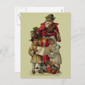  kerstmuziek zingen feestdagenkaart (Voorkant / Achterkant)