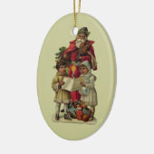 kerstmuziek zingen keramisch ornament (Links)