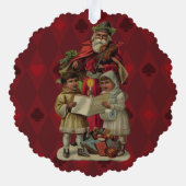  kerstmuziek zingen ornament kaart (Achterkant)