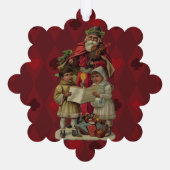  kerstmuziek zingen ornament kaart (Achterkant)