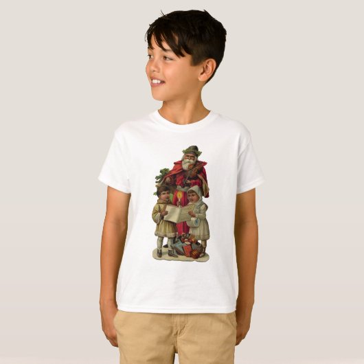 kerstmuziek zingen t-shirt (Voorkant volledig)