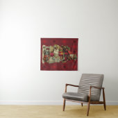  kerstmuziek zingen wandkleed (In Situ (horizontaal))