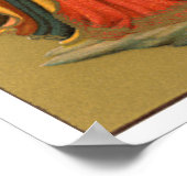 Kerstmuziekengel, antieke renaissance poster (Hoek)