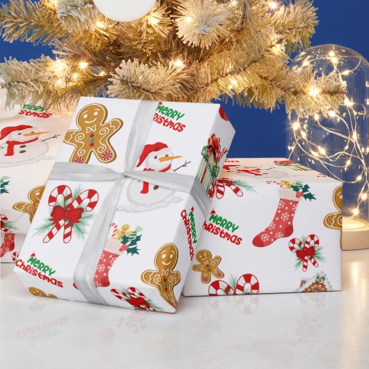 Kerstnaadloos patroon cadeaupapier (Feestdagen)
