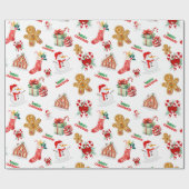 Kerstnaadloos patroon cadeaupapier (Vlak)