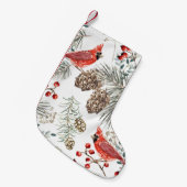 Kerstnaadloos patroon, kardinaalvogels, rood kleine kerstsok (Voorkant (Hangend))