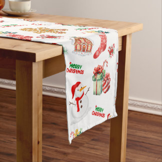 Kerstnaadloos patroon medium tafelloper