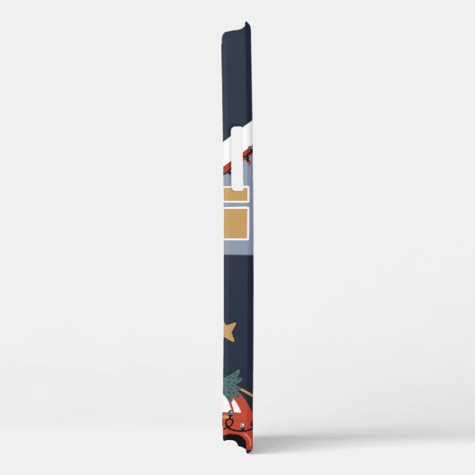 Kerstnaadloos patroon met kerstboom, auto Case-Mate iPhone case (Achterkant / Rechts)