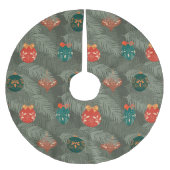 kerstnaalden en Baubles Patroon Kerstboom Rok (Voorkant)