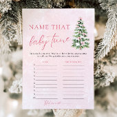 Kerstnaam dat Baby Tune Baby shower spel Kaart