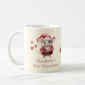Kerstnaam Mouse Brown Hot Chocolate mok (Links)