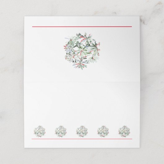 Kerstnaam Plaatskaarten (Buitenkant ongevouwen)