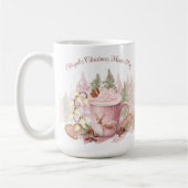 Kerstnaam Roze Hete Chocolade Grote Mok (Links)