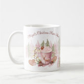 Kerstnaam Roze Hot Chocolate Mok (Links)