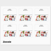 Kerstnaamlabel Kerstkabouter Vakantie Vierkante Sticker (Vel)