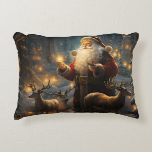Kerstnacht Besneeuwd Bos Accent Kussen