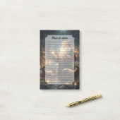 Kerstnacht Besneeuwd Bos Post-it® Notes (Op bureau)