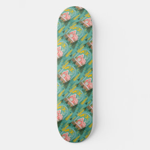 Kerstnacht Finse hutten, bomen en schieten Skateboard