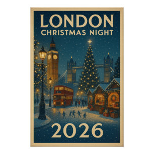 Kerstnacht in Londen 2026 Perfect Poster