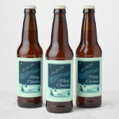 Kerstnacht kerstmis kerstmis voor de kerstman bier etiket (Flessen)