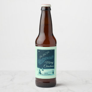 Kerstnacht kerstmis kerstmis voor de kerstman bier etiket
