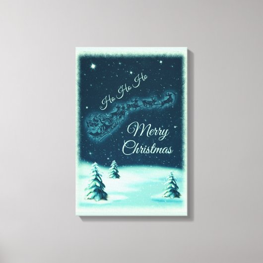 Kerstnacht kerstmis kerstmis voor de kerstman canvas afdruk (Voorkant)