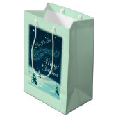 Kerstnacht kerstmis kerstmis voor de kerstman medium cadeauzakje (Achterkant Gekanteld)