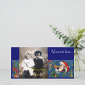 KERSTNACHT / SANTA BUGLER FEESTDAGENKAART (Staand voorkant)