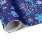 Kerstnacht Snowfall Cadeaupapier (Rol Hoek)