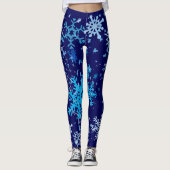 Kerstnacht Snowfall Leggings (Voorkant)