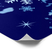 Kerstnacht Snowfall Poster (Hoek)