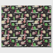 kerstnagels - halfcentraalkleuter - cadeaupapier (Vlak)