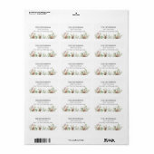 Kerstnamenadres feestdag Greenery Etiket (Full Sheet)