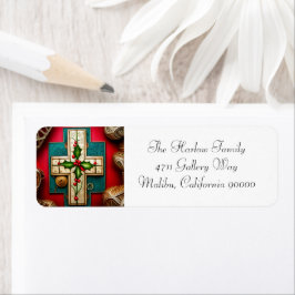 Kerstnamenadreslabels Etiket