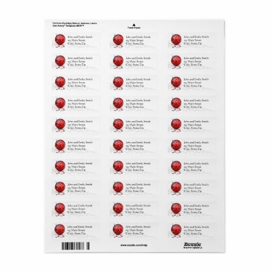 Kerstnamenadreslabels Etiket (Full Sheet)